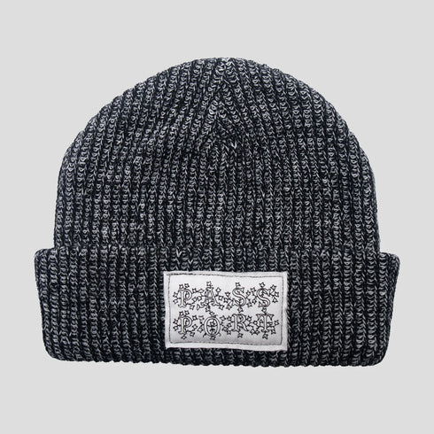 Pass Port - Edible Flowers Beanie (Black Speckle/Blue Speckle)